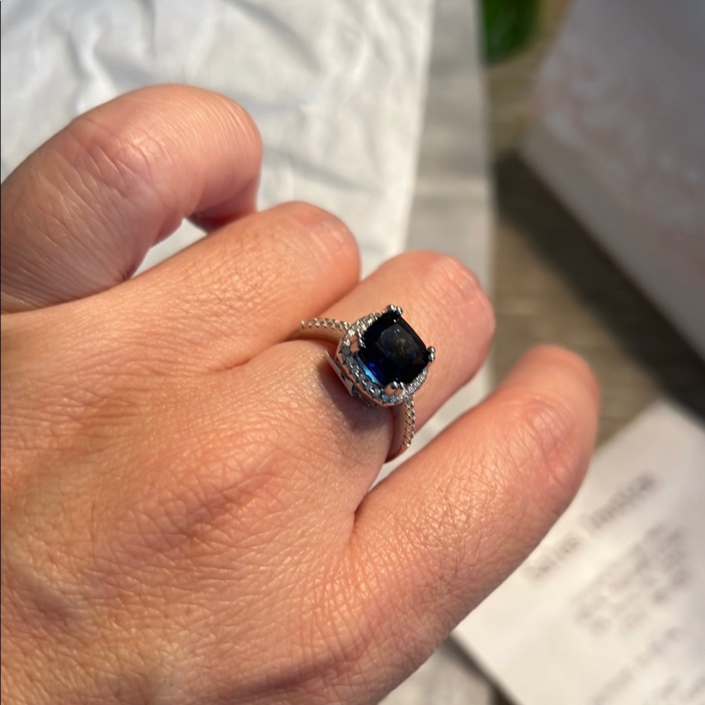 Elegant Sapphire and Silver Ring